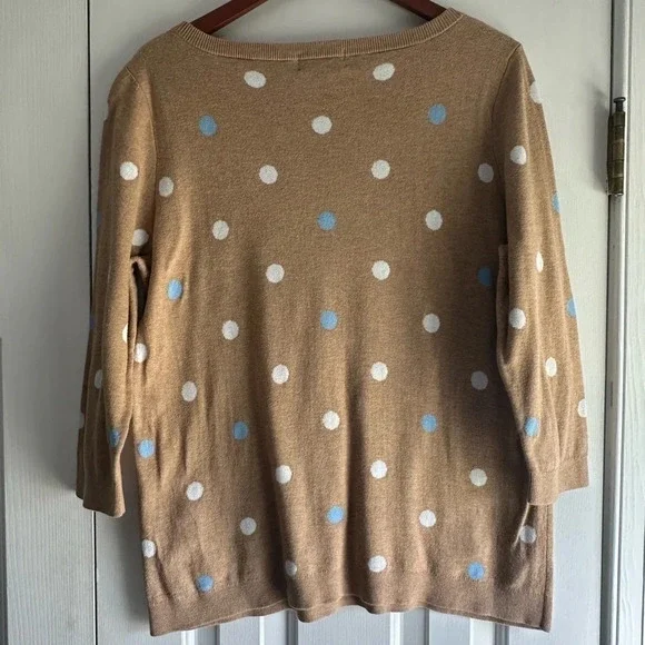 Women’s Land’s End Supima Cotten Sweater Size L 14-16 - Picture 3 of 5